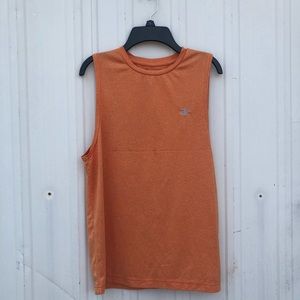 orange champion muscle tee